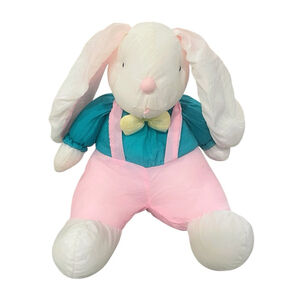 Vintage Gibson Greetings Bunny Rabbit Plush Bow Tie Nylon Parachute Easter 1992